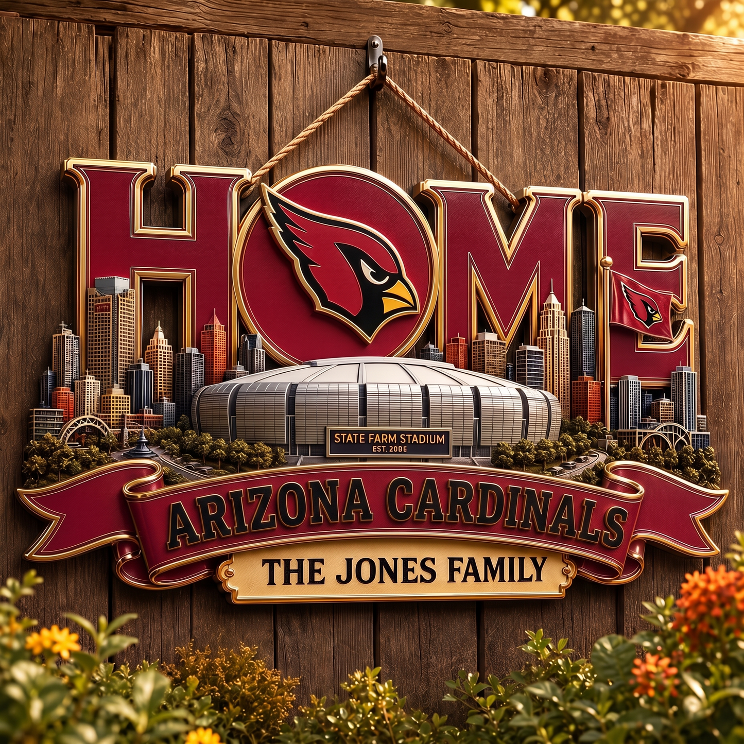 AC x NFL Team Home Metal Sign Custom Any Name Gifts For Home Decor