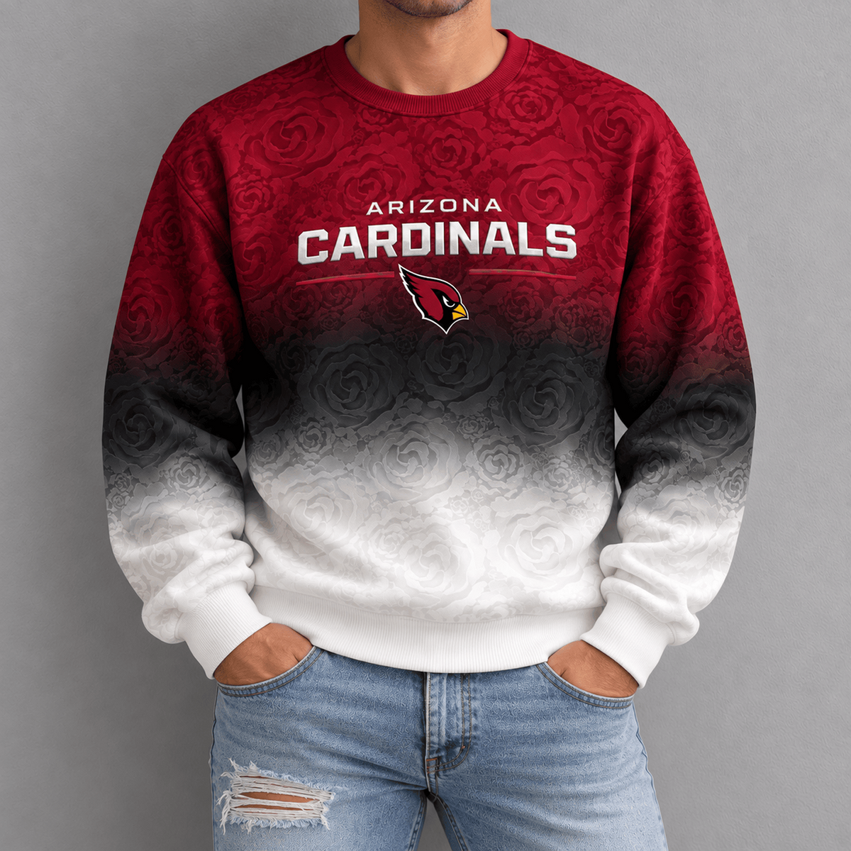 ARI x NFL Embossed Rose Ombre Sweatshirt