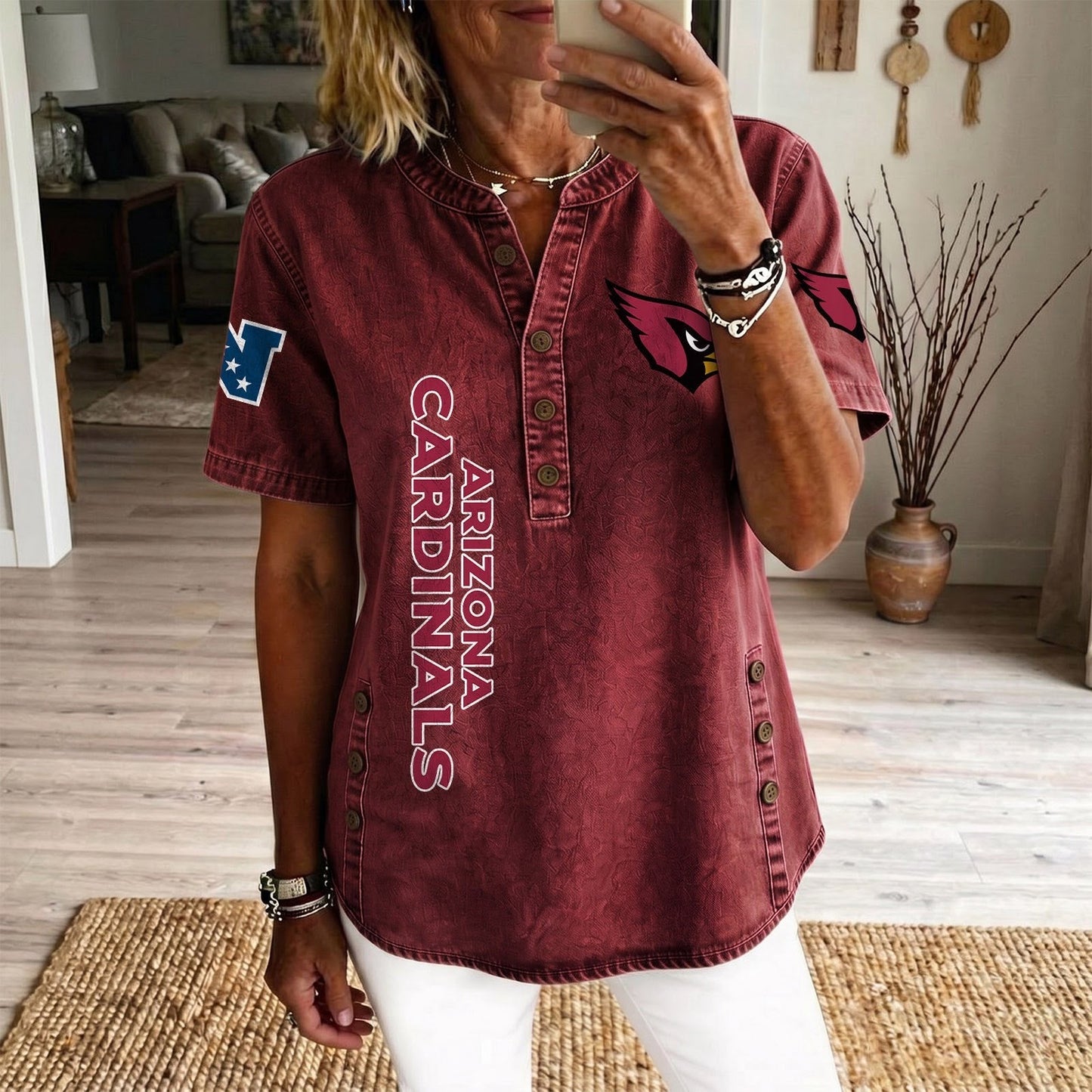 ARI x NFL Women’???s Denim Casual Tops DATND LBN 190526