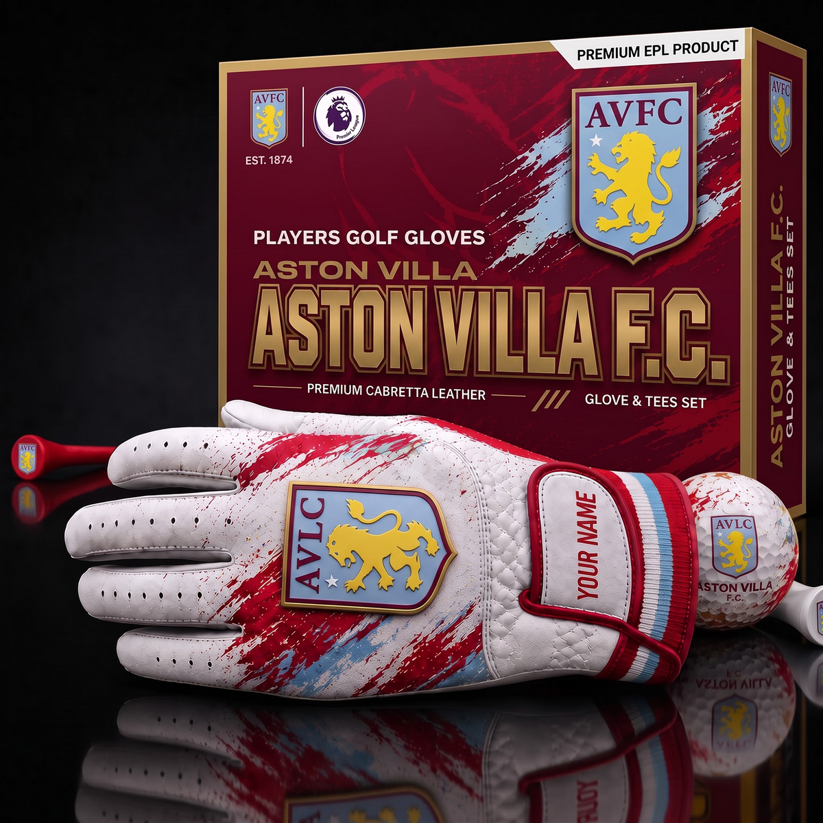 AST EPL LUXURY PERSONALIZED GOLF GLOVE SET LIMITED EDTION