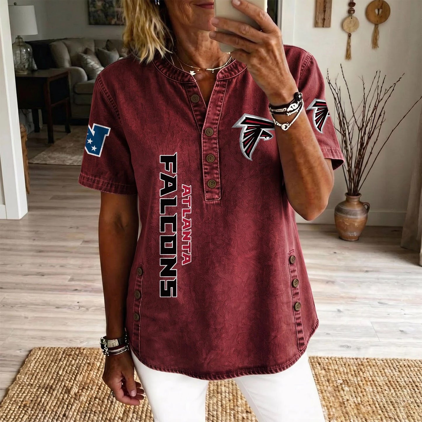 ATL x NFL Women’???s Denim Casual Tops DATND LBN 190526