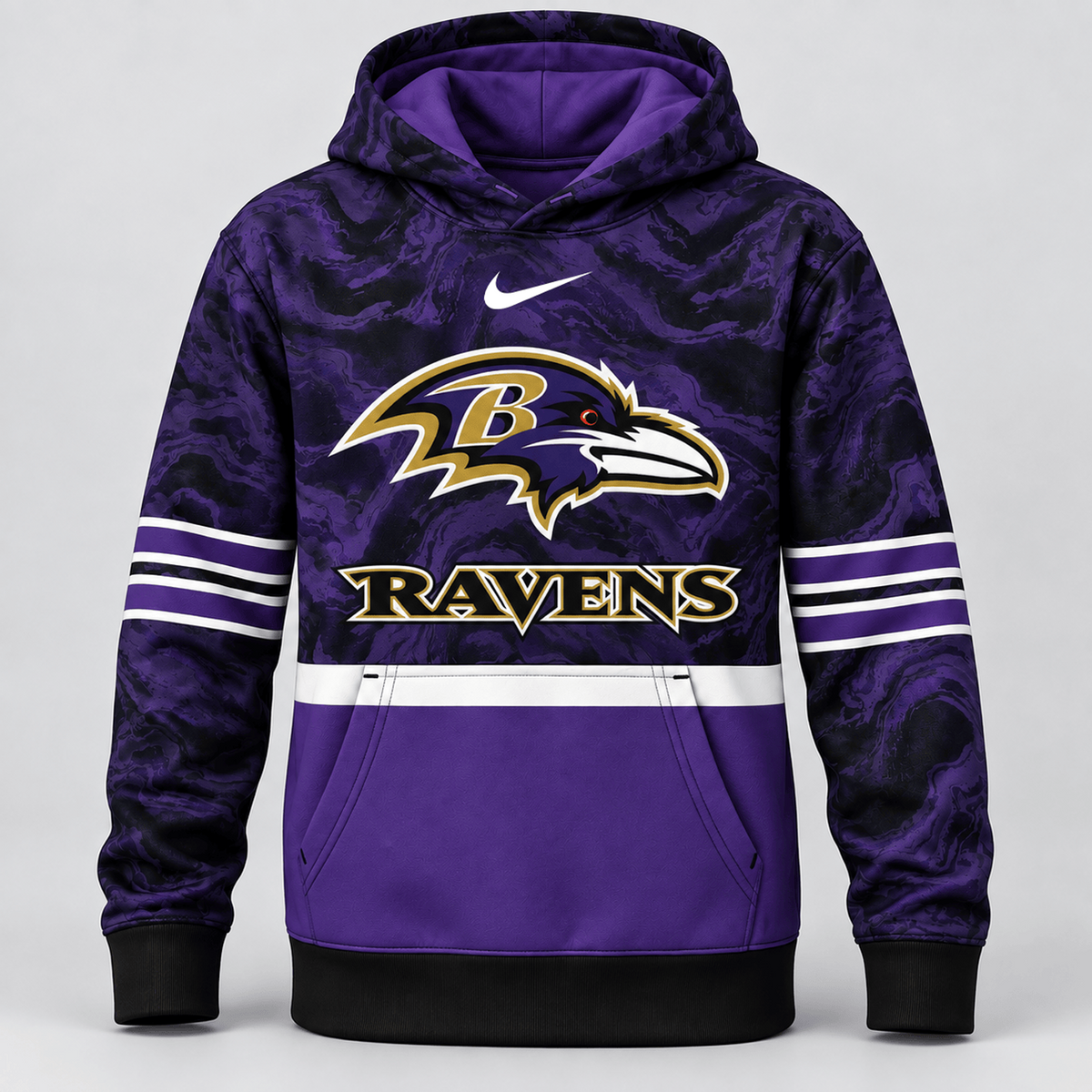 BAL Premium NFL Camo Colorblock Pullover Hoodie