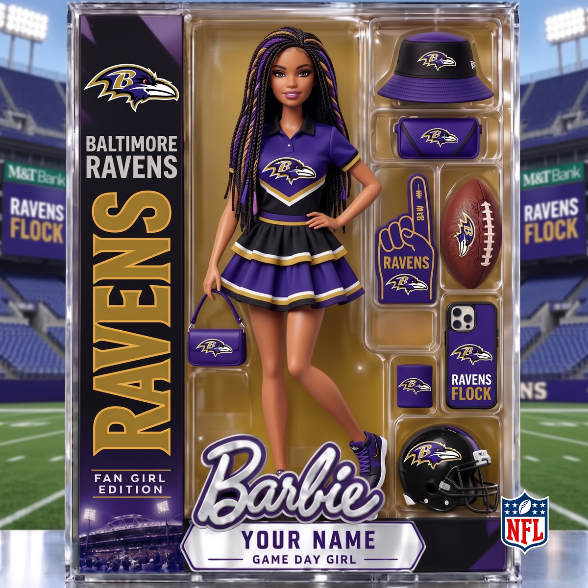 BAL x NFL Barbie Limited Acrylic Block Plaque