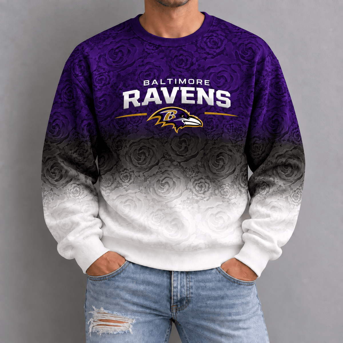 BAL x NFL Embossed Rose Ombre Sweatshirt