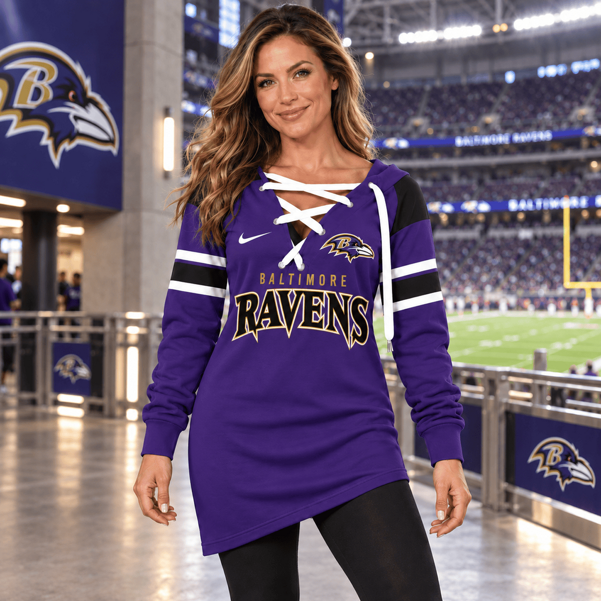 BAL x NFL Game Day Spirit Lace-Up Sweatshirt