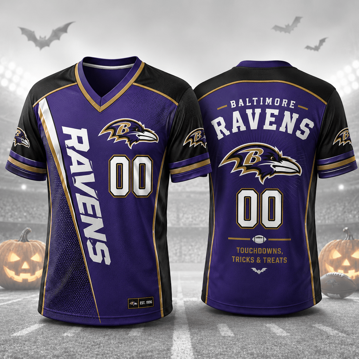 BAL x NFL Premium Halloween Game Night NFL V-Neck