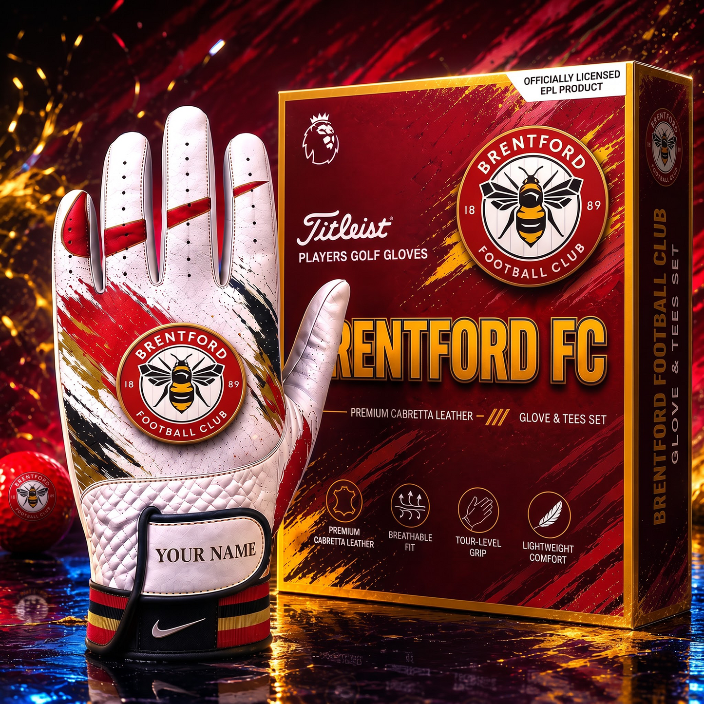 BRE_EPL LUXURY PERSONALIZED GOLF GLOVE SET LIMITED EDTION