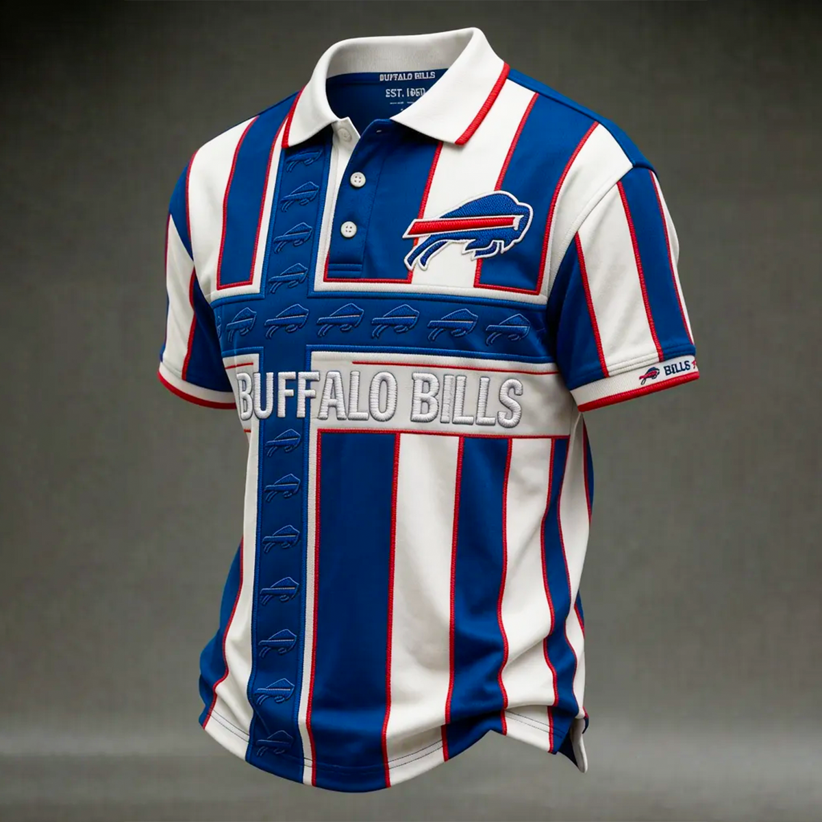 BUF X NFL Legacy Stripe Embroidered Polo Shirt