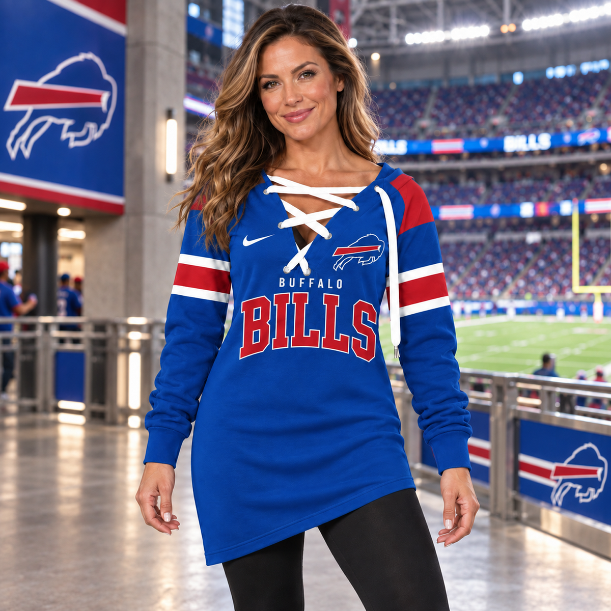 BUF x NFL Game Day Spirit Lace-Up Sweatshirt