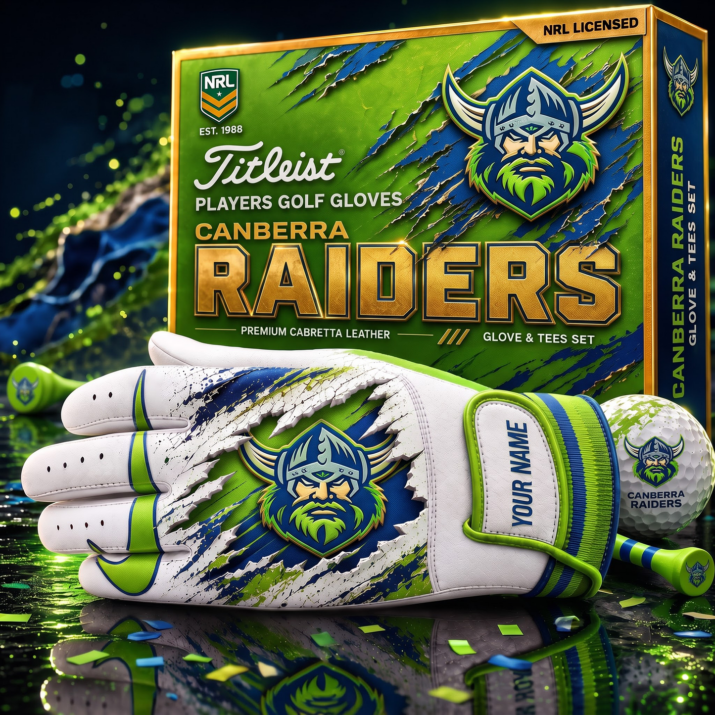 CAN PREMIUM NRL PLAYERS GOLF GLOVE GIFT SET V2