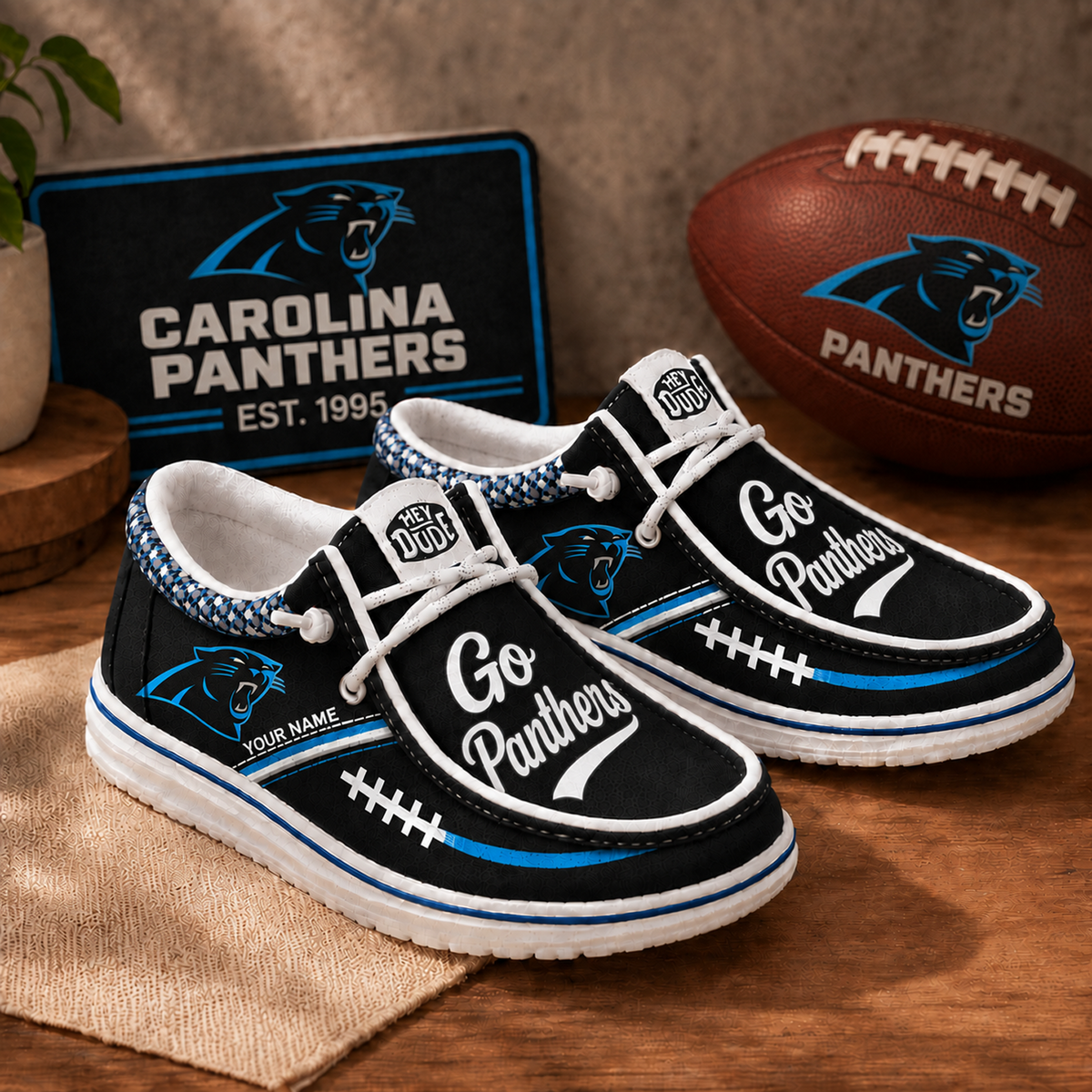 CAR x NFL Personalized New Style Hey Dude Shoes