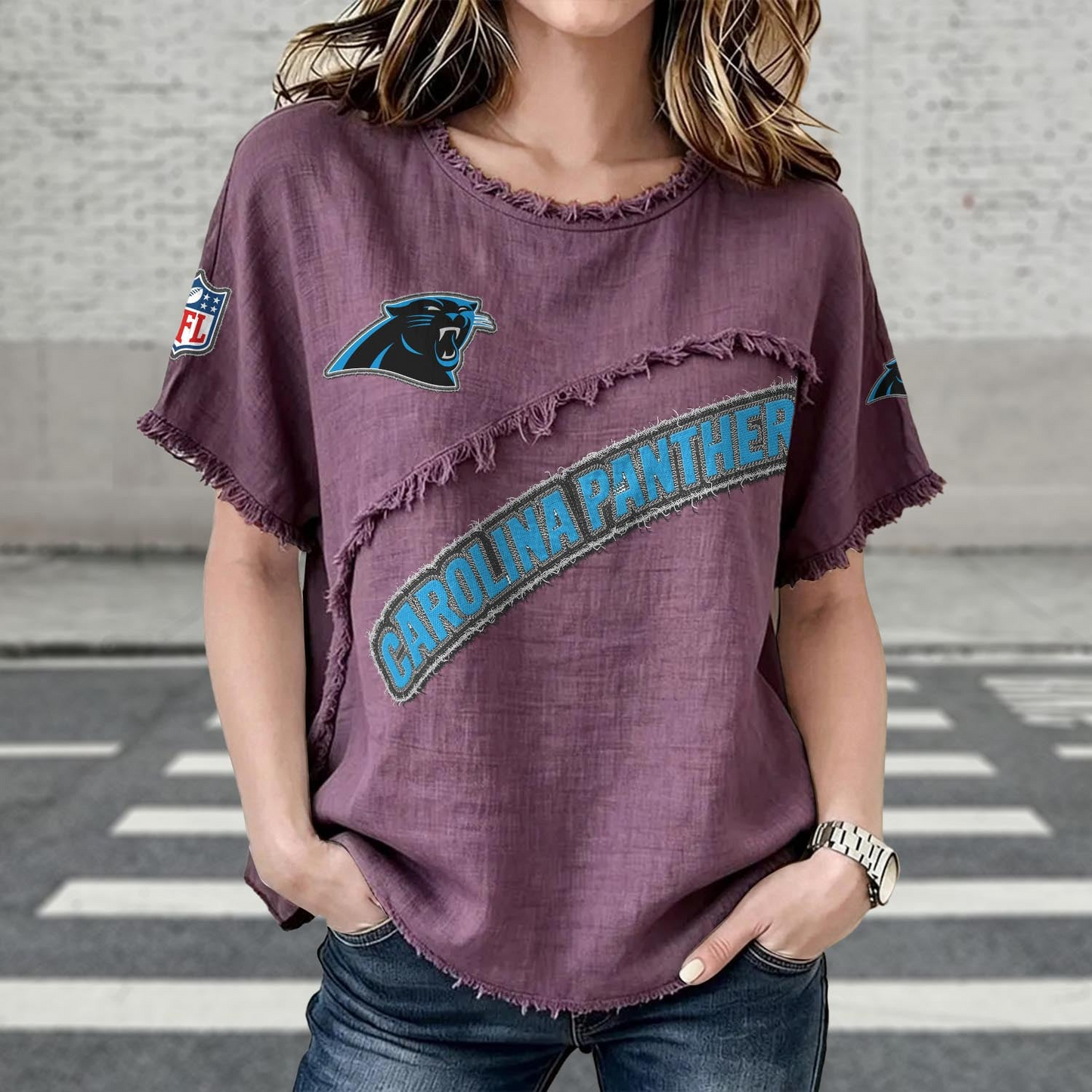 CAR x NFL Women’???s Vintage O-Neck 2905 DatND DVT