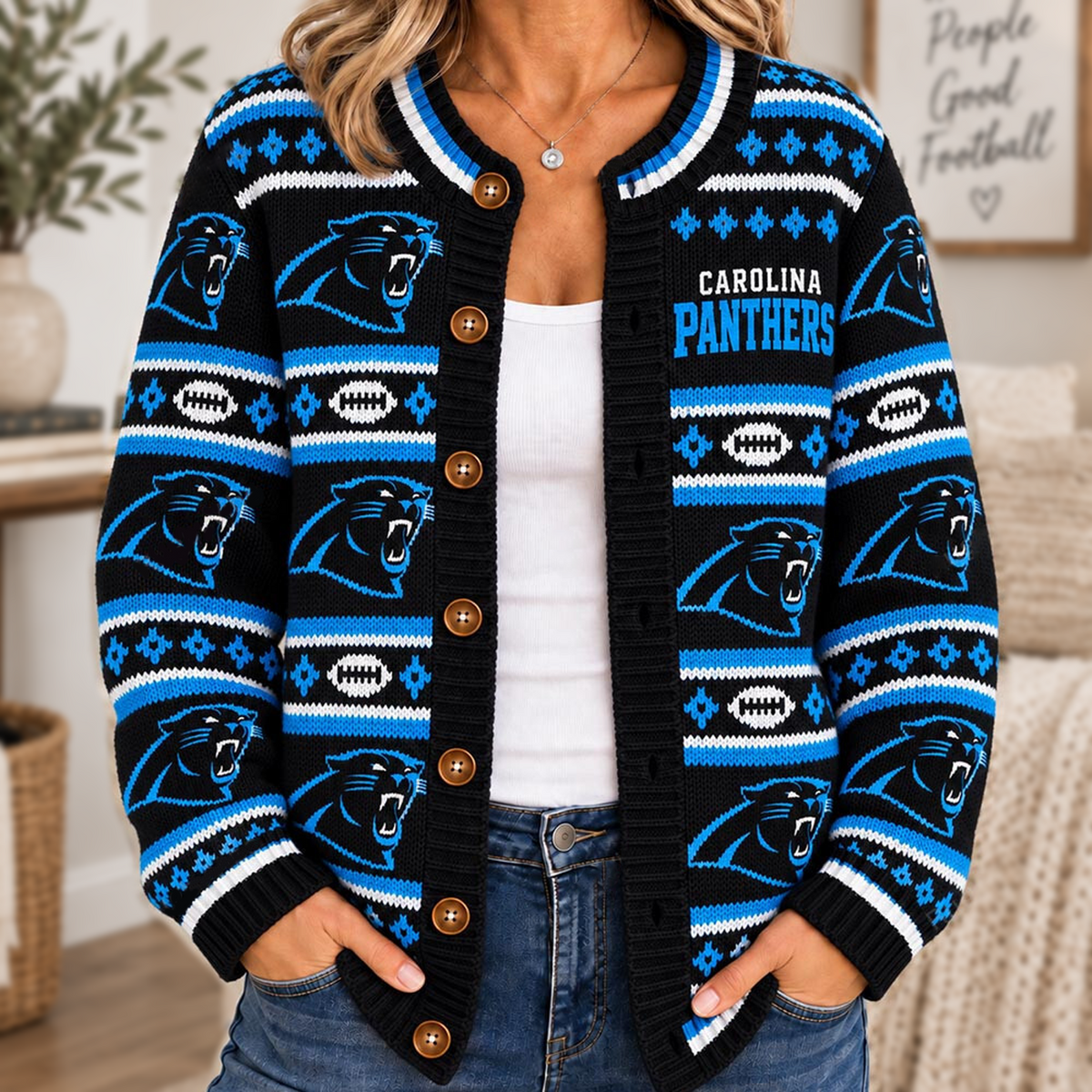 CAR x NFL Women's Cardigan Sweater