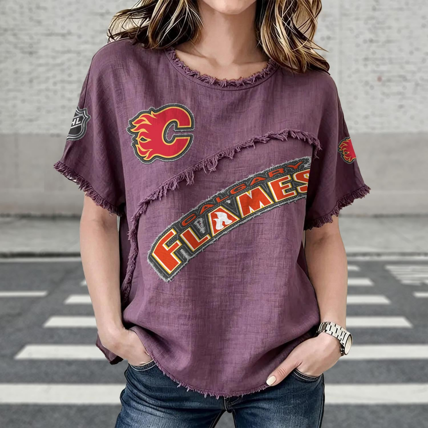 CGY x NHL Women’???s Vintage O-Neck 2905 DatND DVT