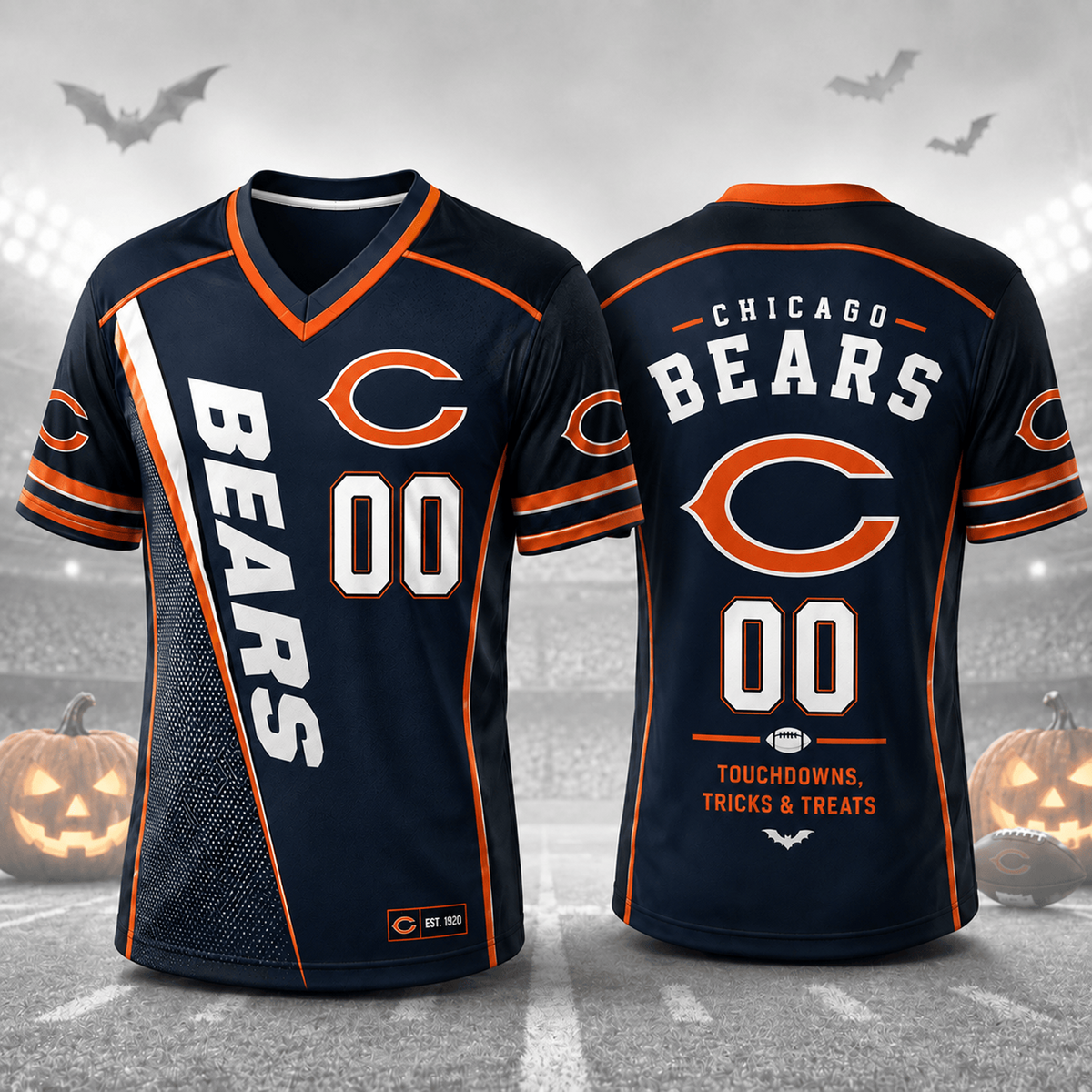 CHI x NFL Premium Halloween Game Night NFL V-Neck