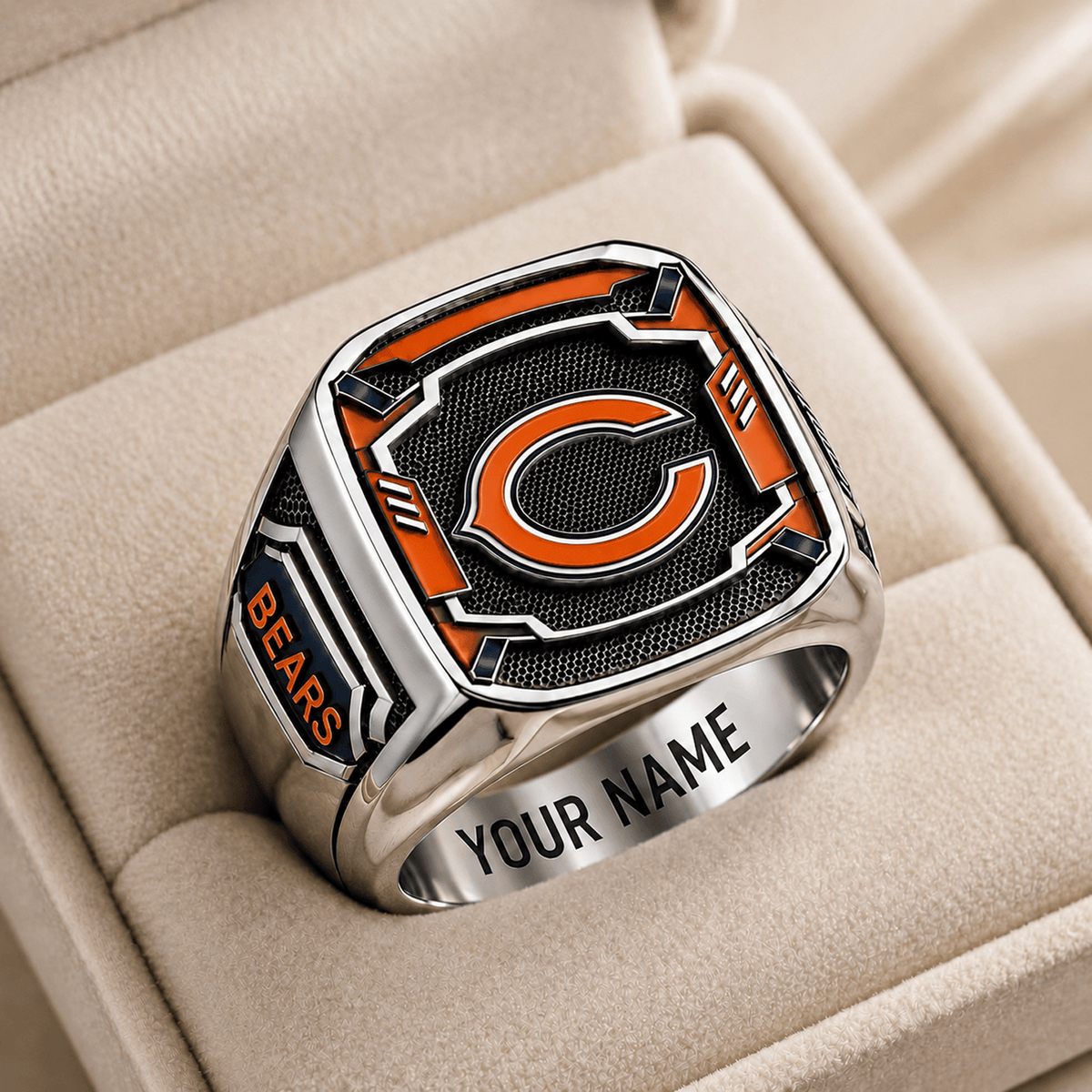 CHI x NFL Special Ring Custom Any Name Gift For Fan Love