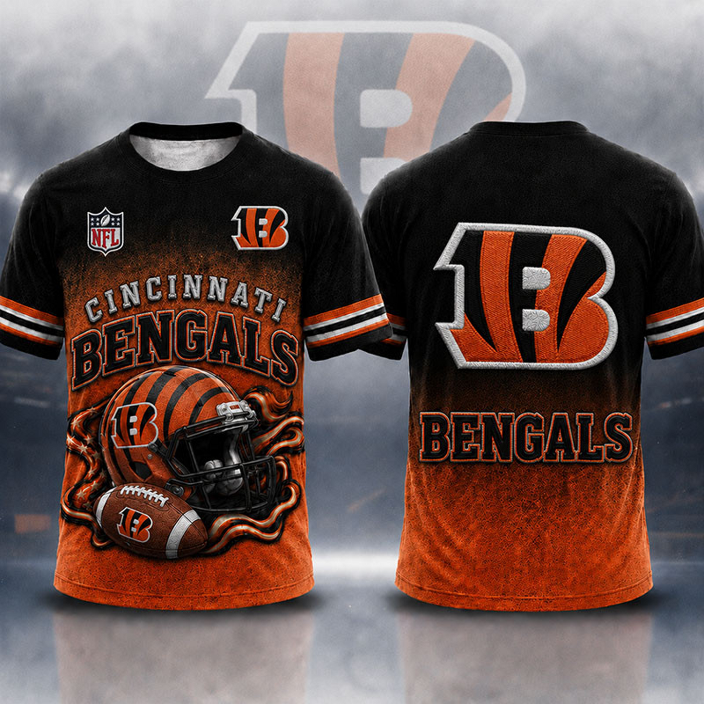 CIN X NFL Premium Victory Series 3D T-Shirt 2107