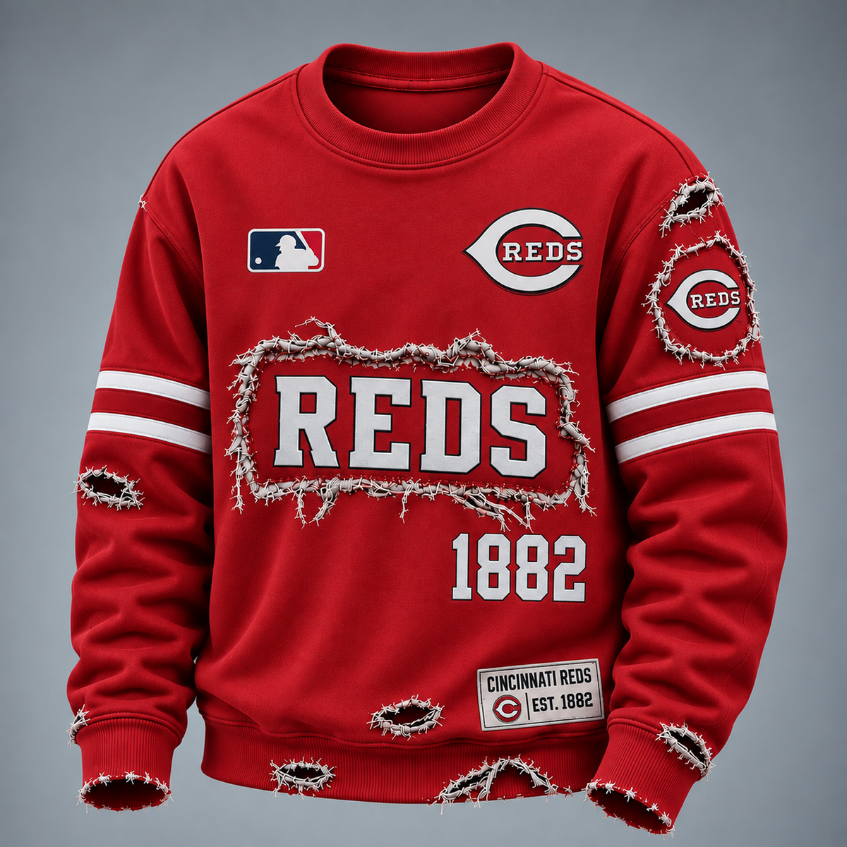 CIN x MLB Distressed Premium SweatShirt