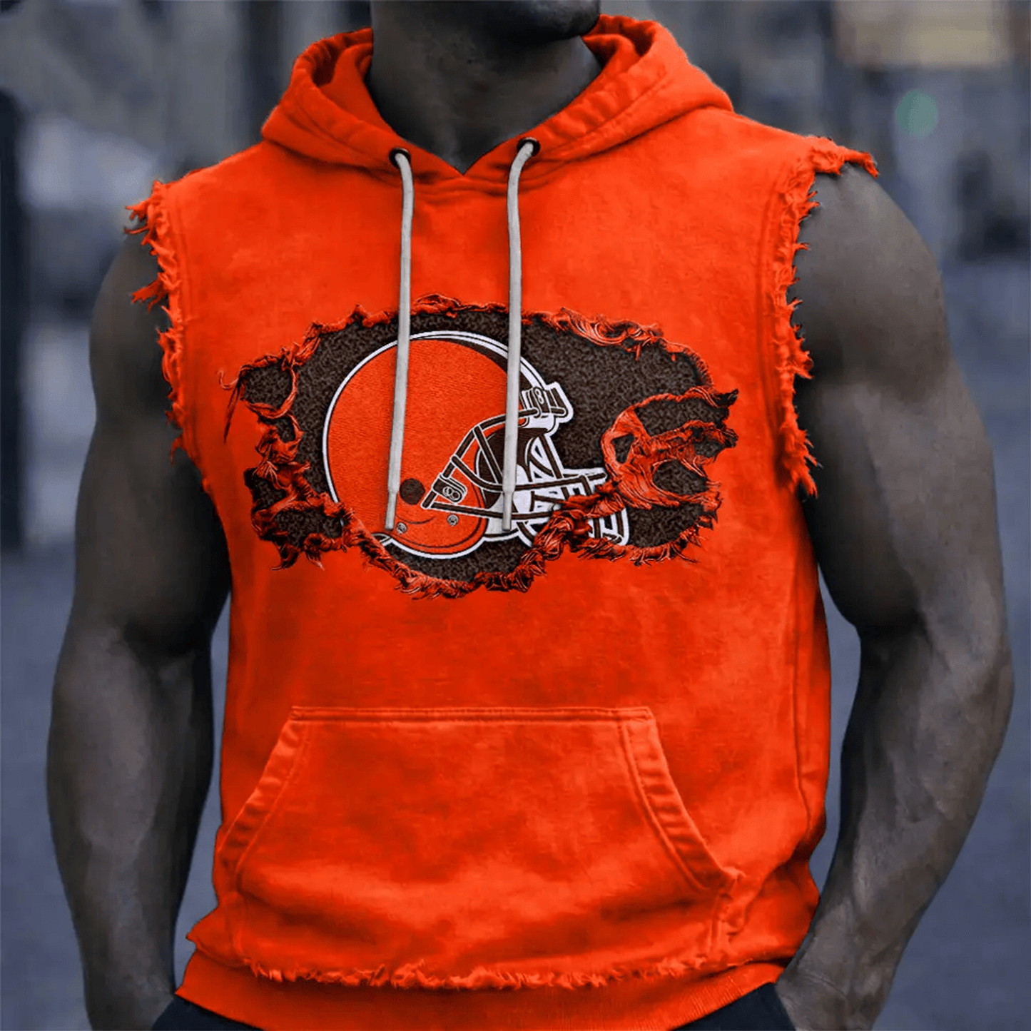 CLE x NFL Men’???s Sleeveless Hoodie Tank DATND TANTD 280526