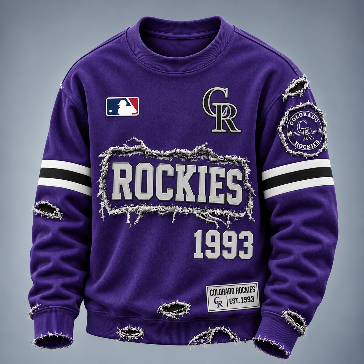 COL x MLB Distressed Premium SweatShirt