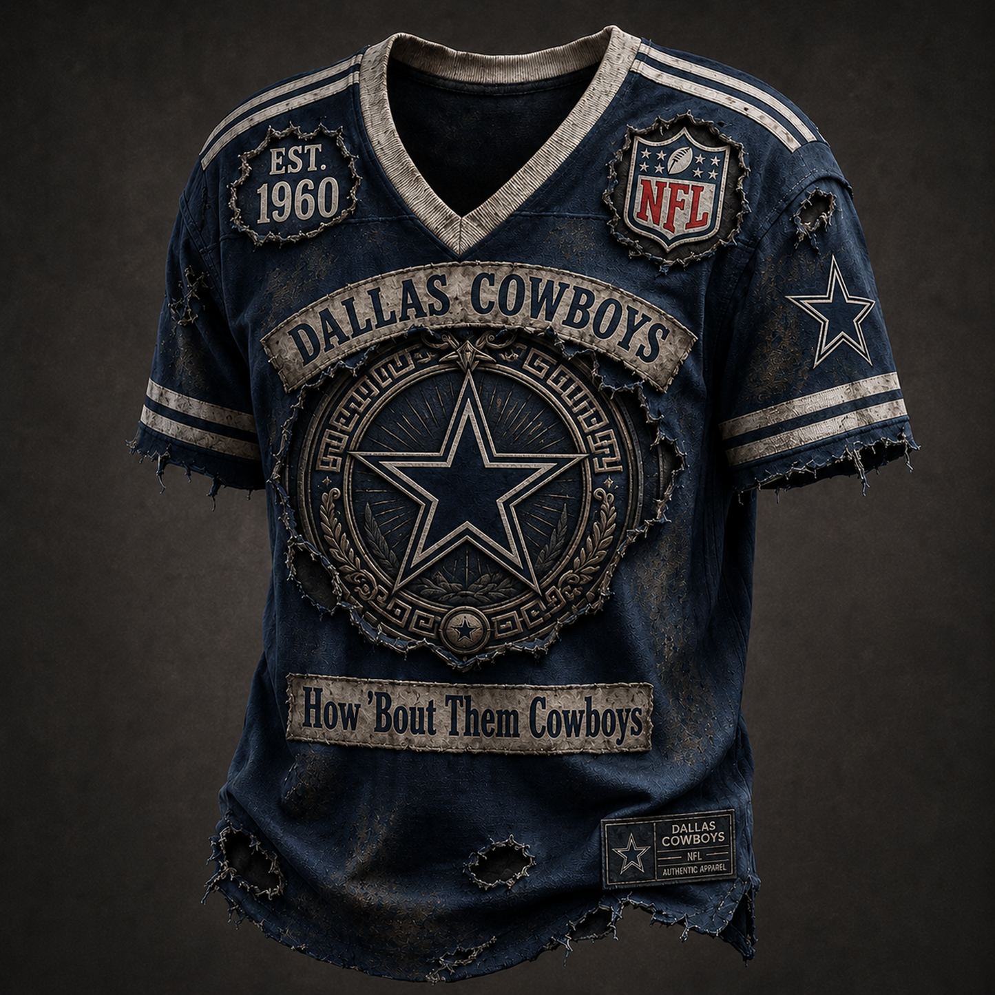 DAL X NFL Exclusive V-Neck T-Shirt 2007