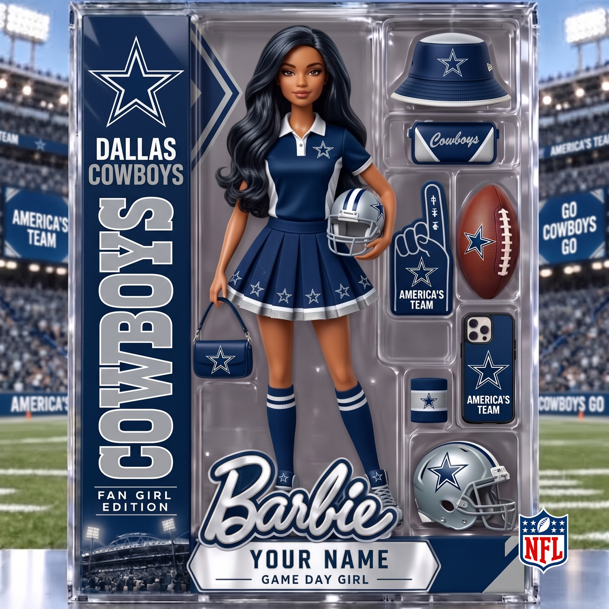 DAL x NFL Barbie Limited Acrylic Block Plaque