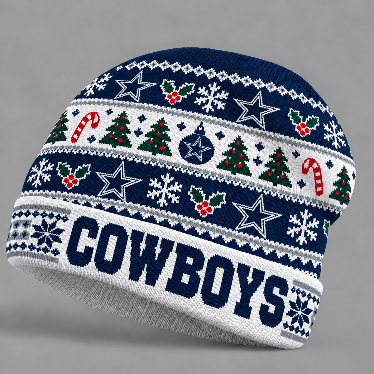 DAL x NFL Christmas Game Day Beanie Hat