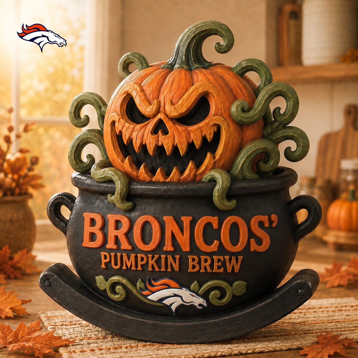 DB Premium Pumpkin Brew Wooden Block Custom Shape 3 Layers
