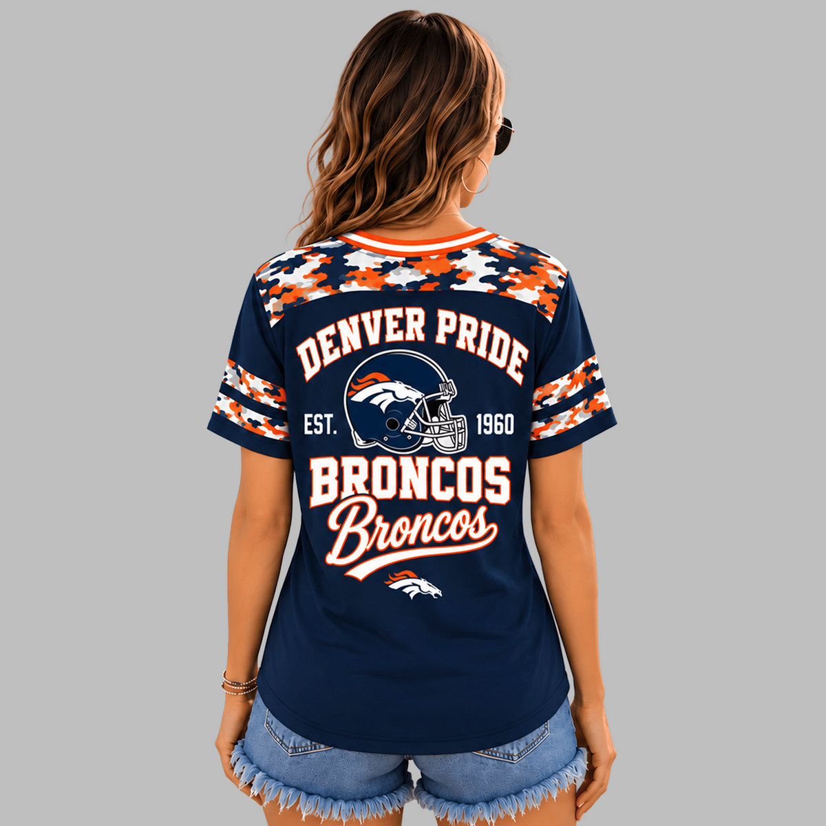 DEN Premium NFL All-American Camo V-neck