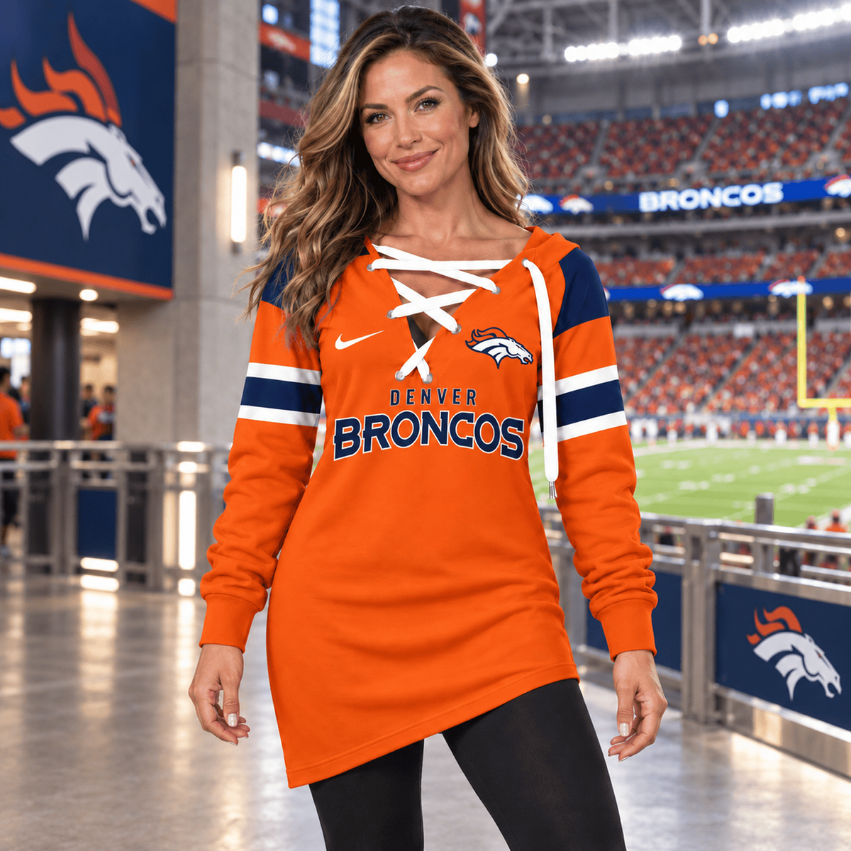 DEN x NFL Game Day Spirit Lace-Up Sweatshirt