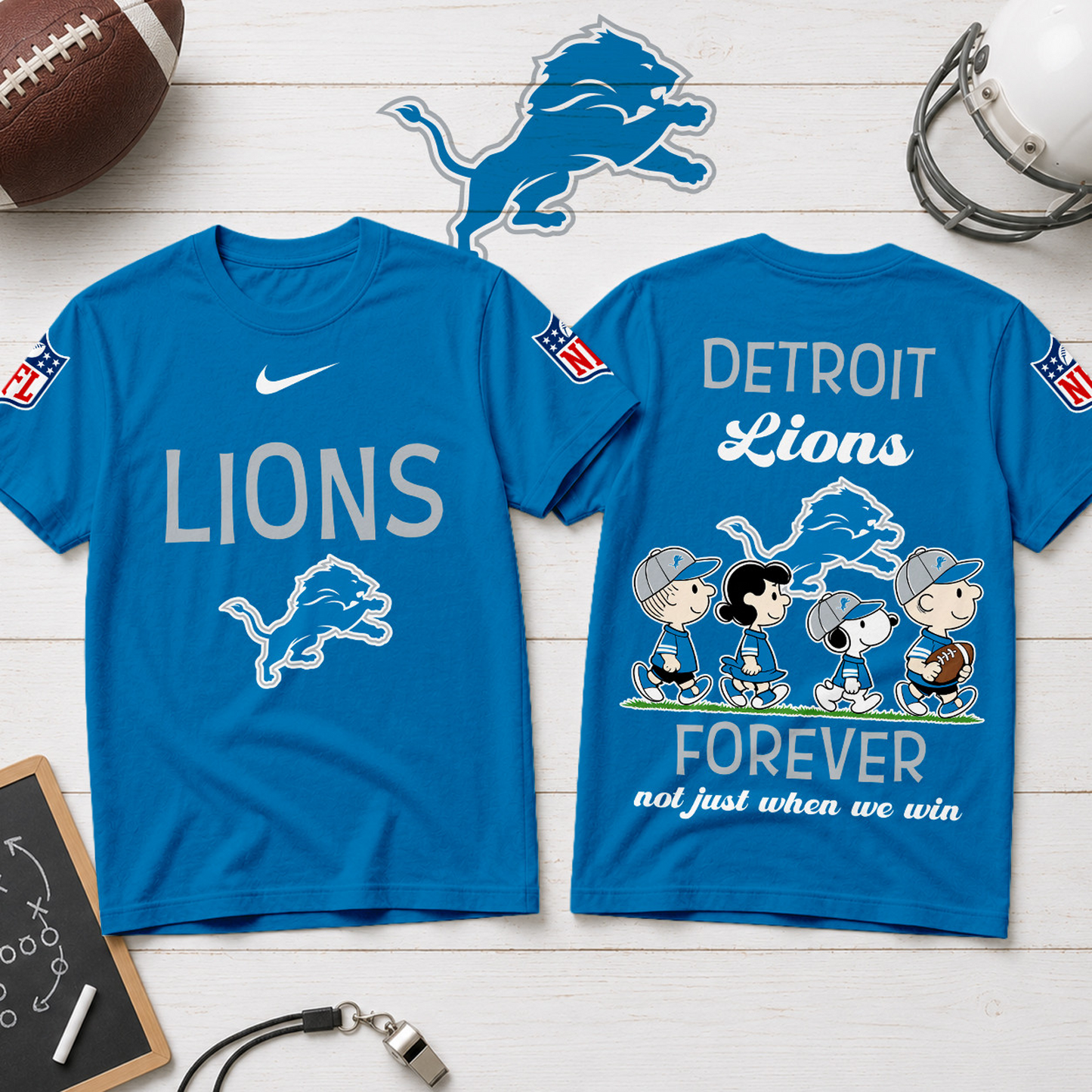 DET x NFL Forever – Peanuts Football Fan 3D Shirt 2007