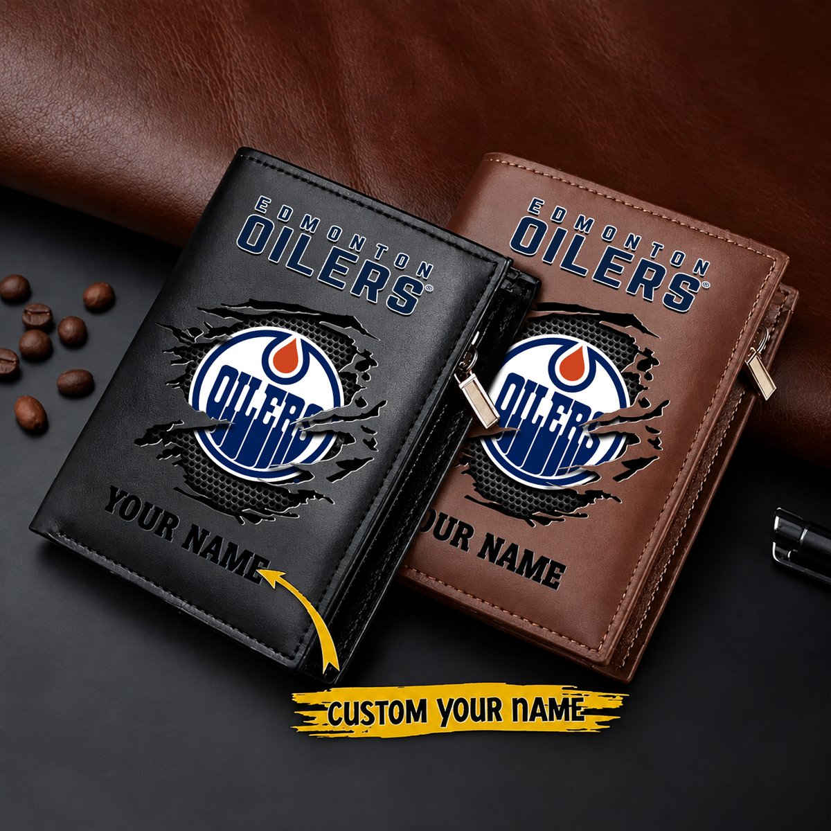 EDM x NHL Men Slim Vertical Wallets New
