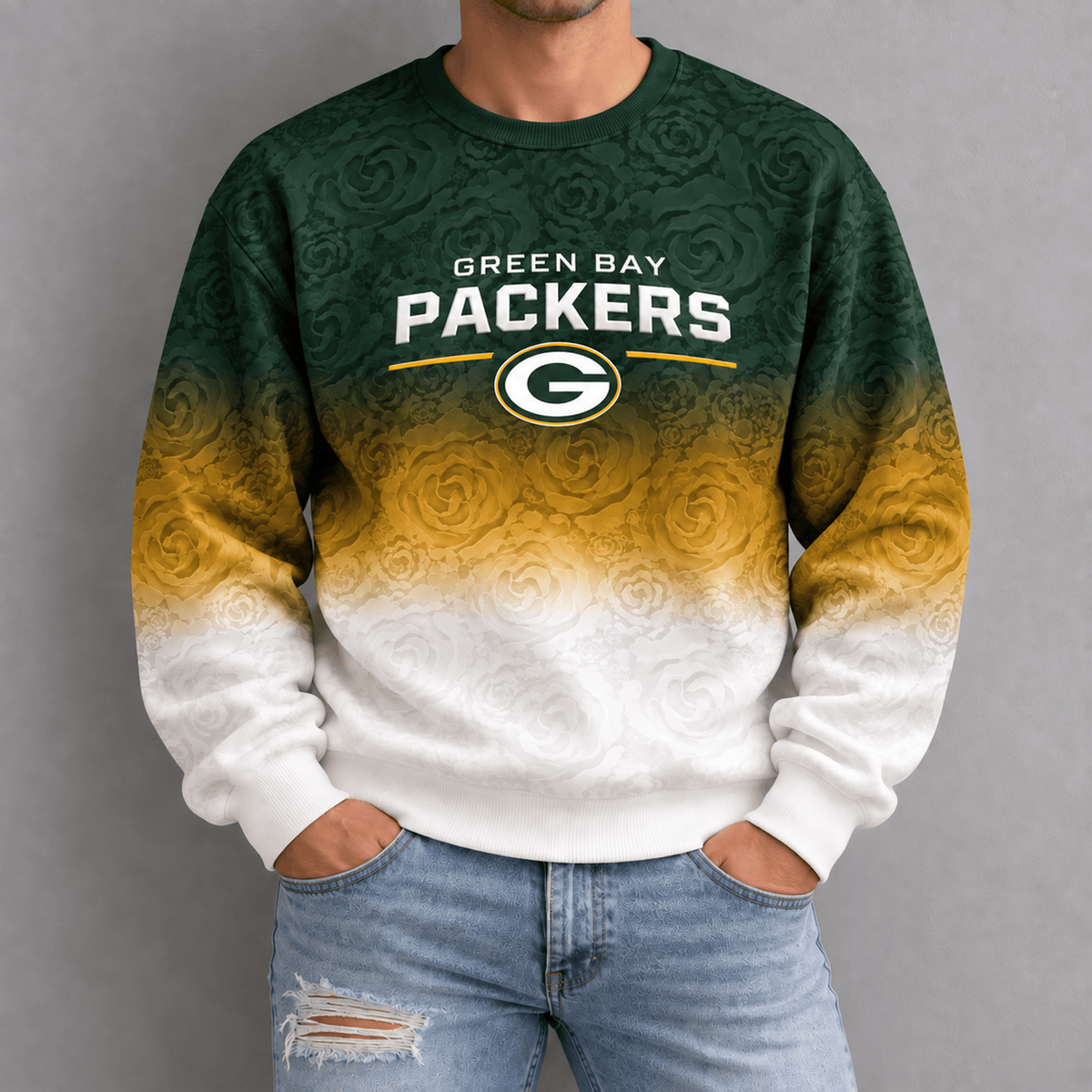 GB x NFL Embossed Rose Ombre Sweatshirt