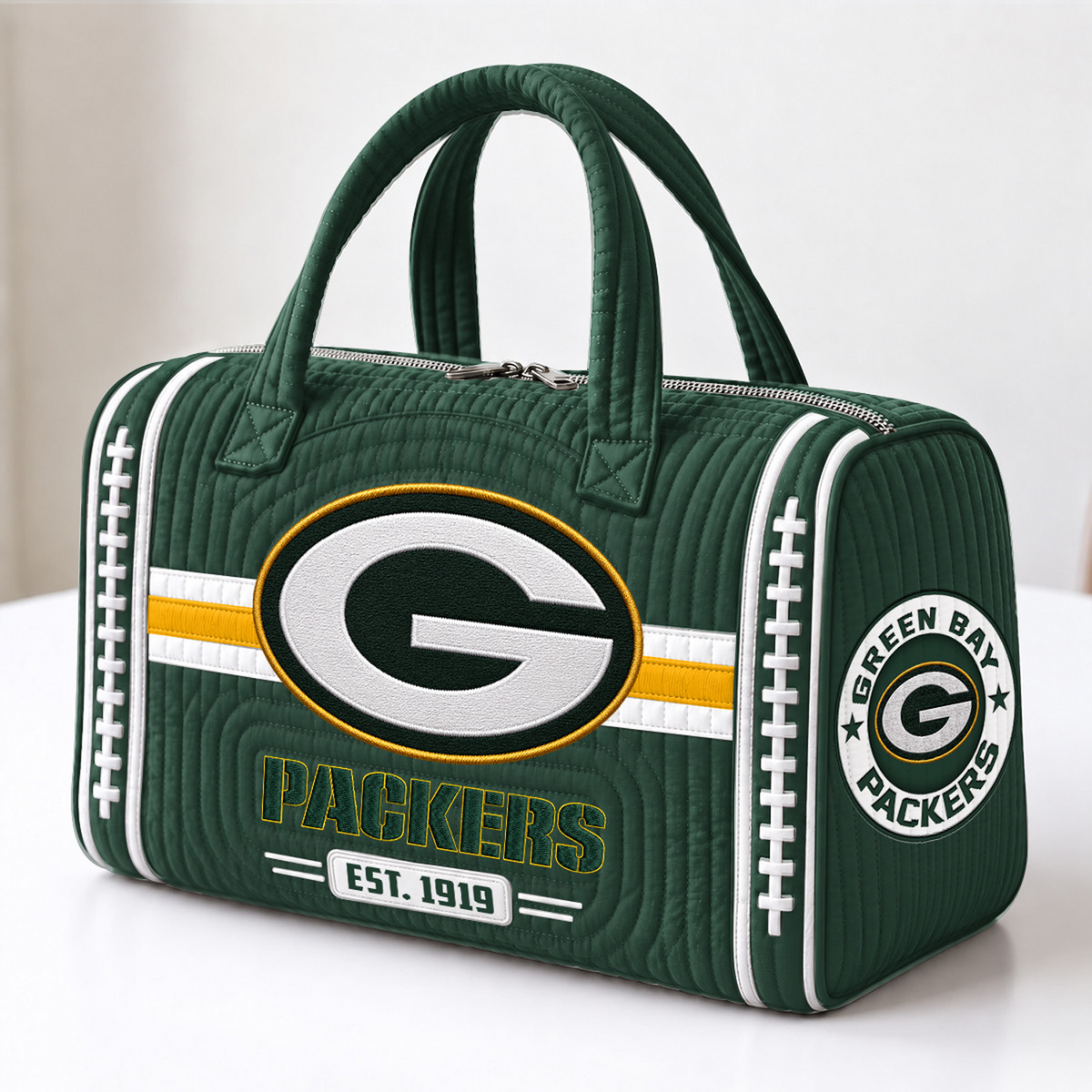 DET x NFL Quilted Luggage Travel Bag