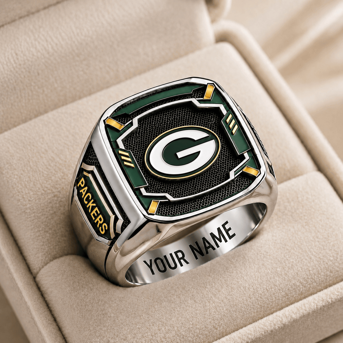 GB x NFL Special Ring Custom Any Name Gift For Fan Love