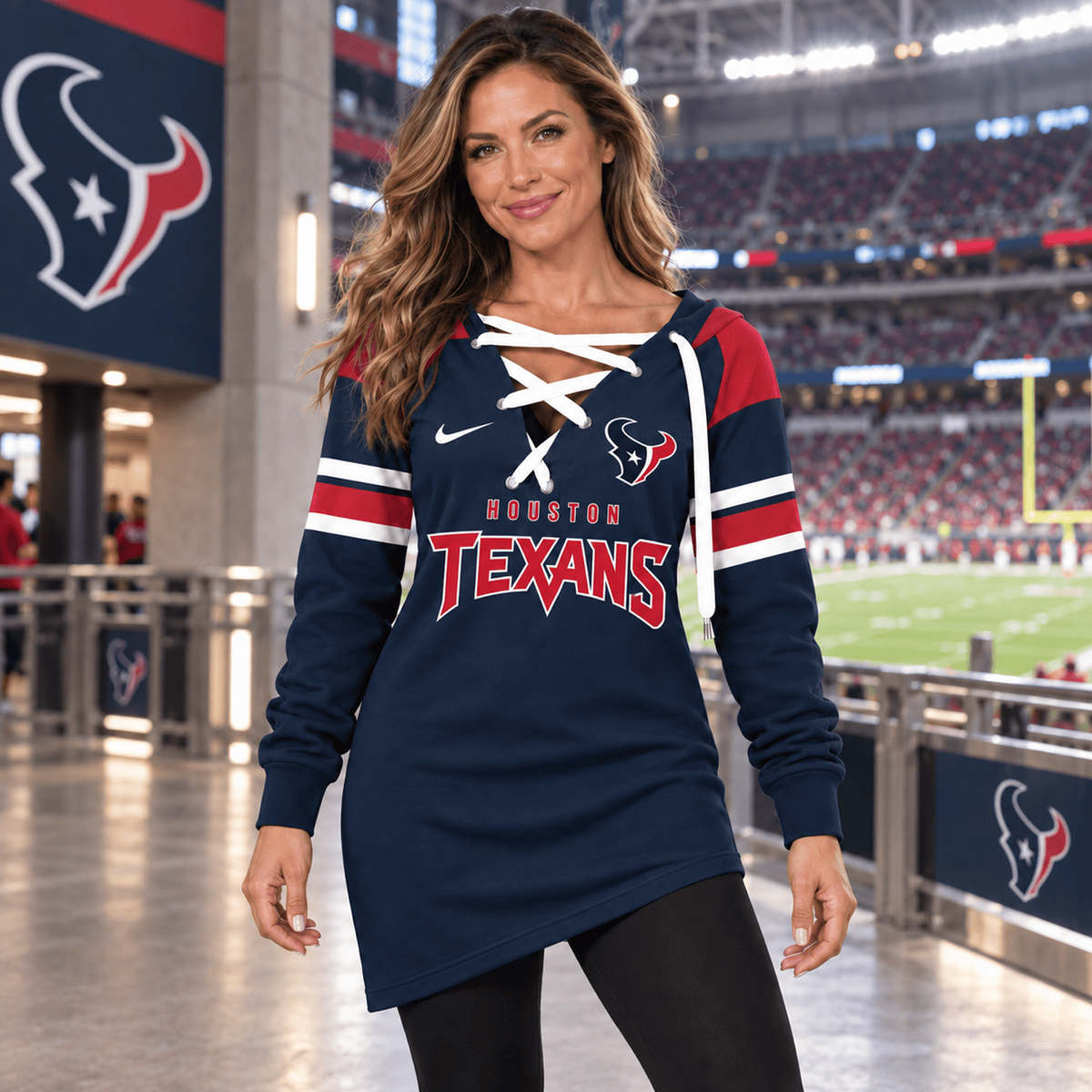 HOU x NFL Game Day Spirit Lace-Up Sweatshirt