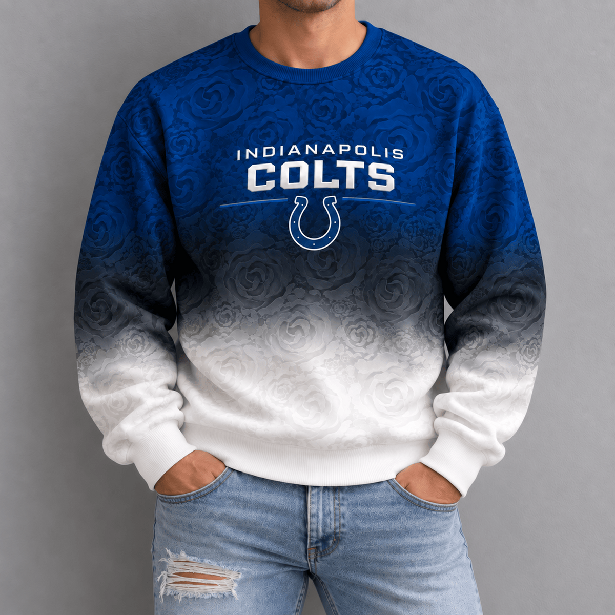 IND x NFL Embossed Rose Ombre Sweatshirt