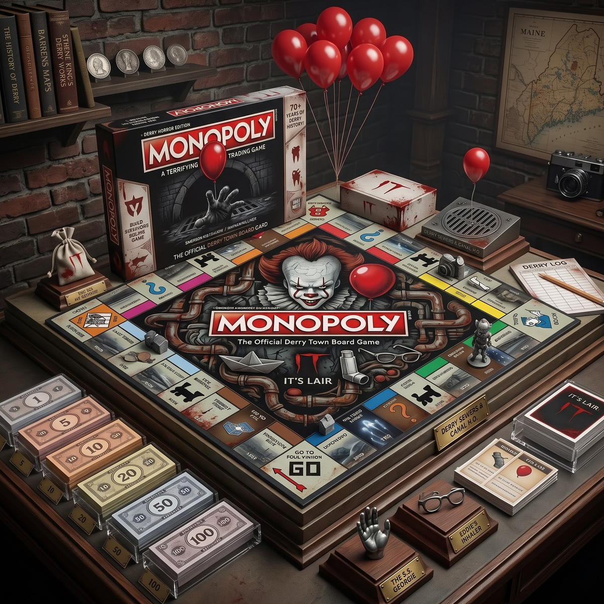 IT-Themed Monopoly Horror Edition Board Game – The Creepy Clown