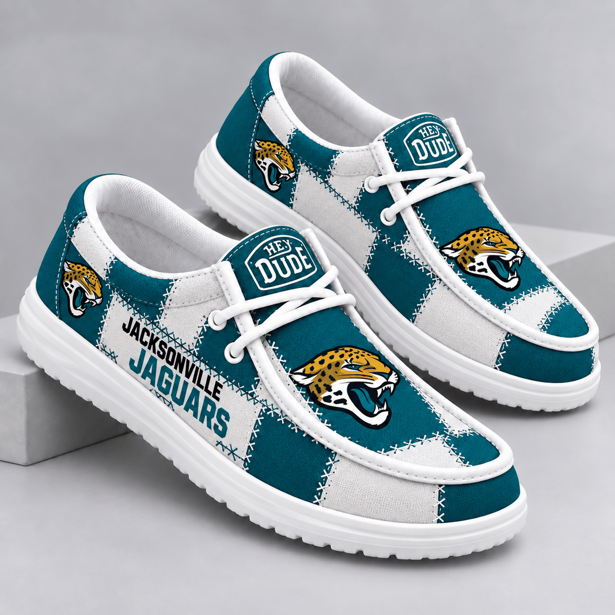 JAC x NFL Team Logo Patchwork Loafer Shoes