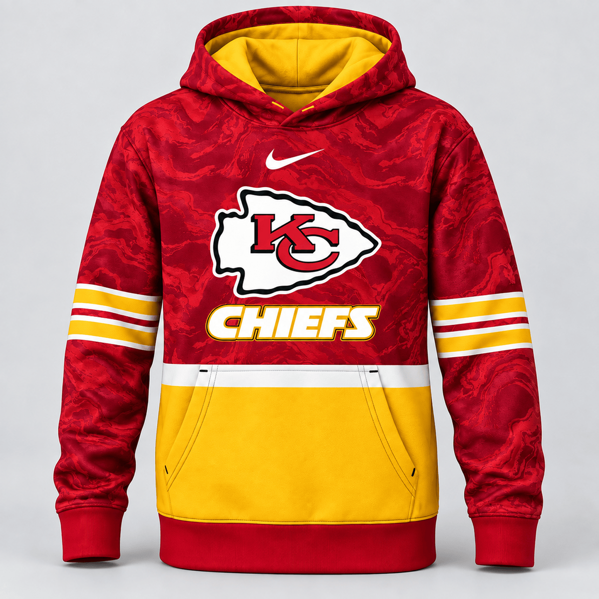 KC Premium NFL Camo Colorblock Pullover Hoodie