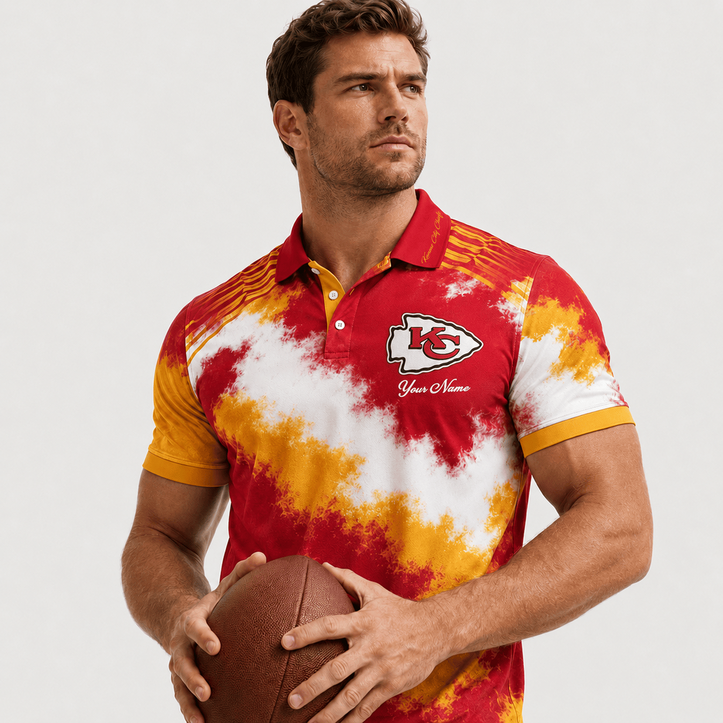 KC X Premium NFL Premium Personalized Helmet Polo Shirt