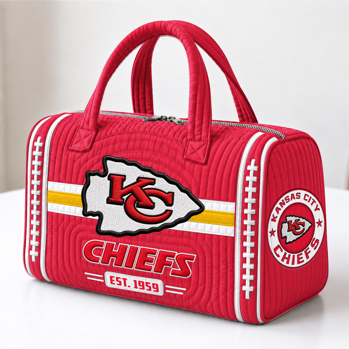 JAC x NFL Quilted Luggage Travel Bag