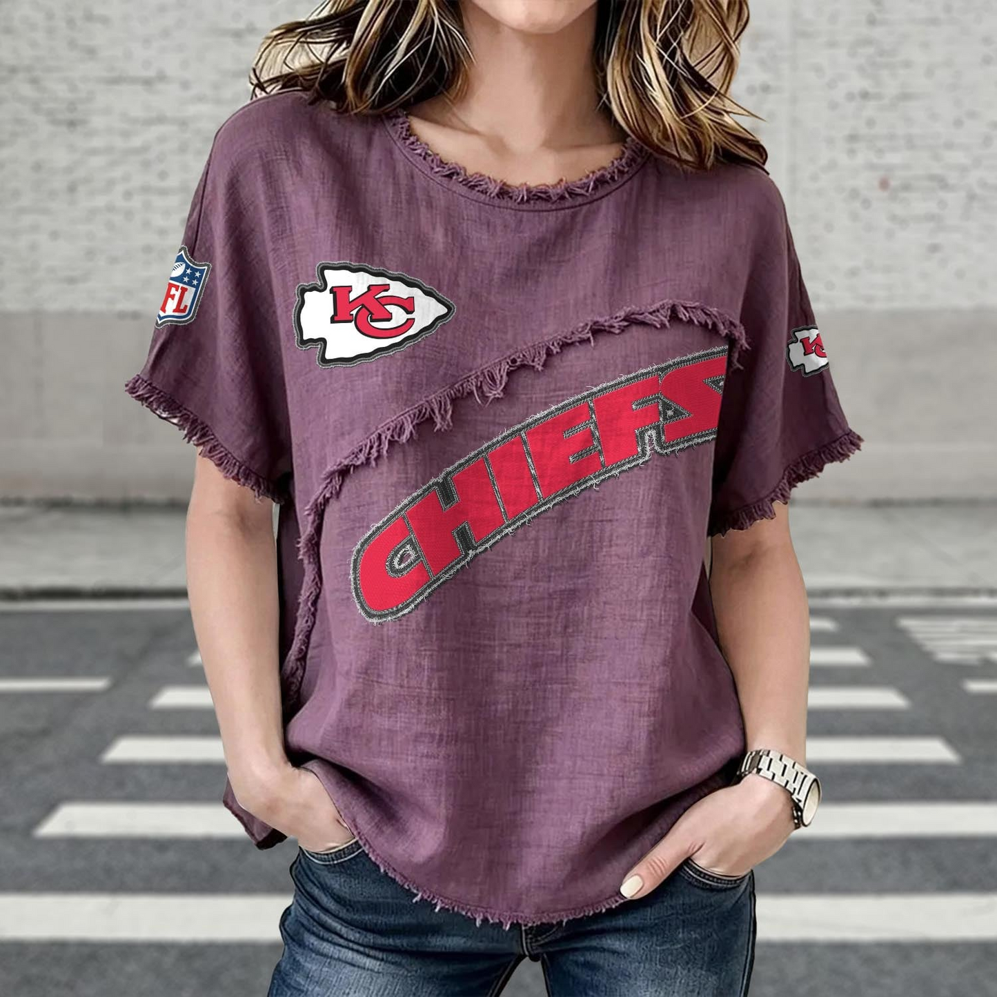 KC x NFL Women’???s Vintage O-Neck 2905 DatND DVT