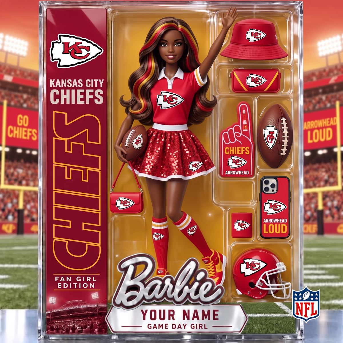 KCC x NFL Barbie Limited Acrylic Block Plaque
