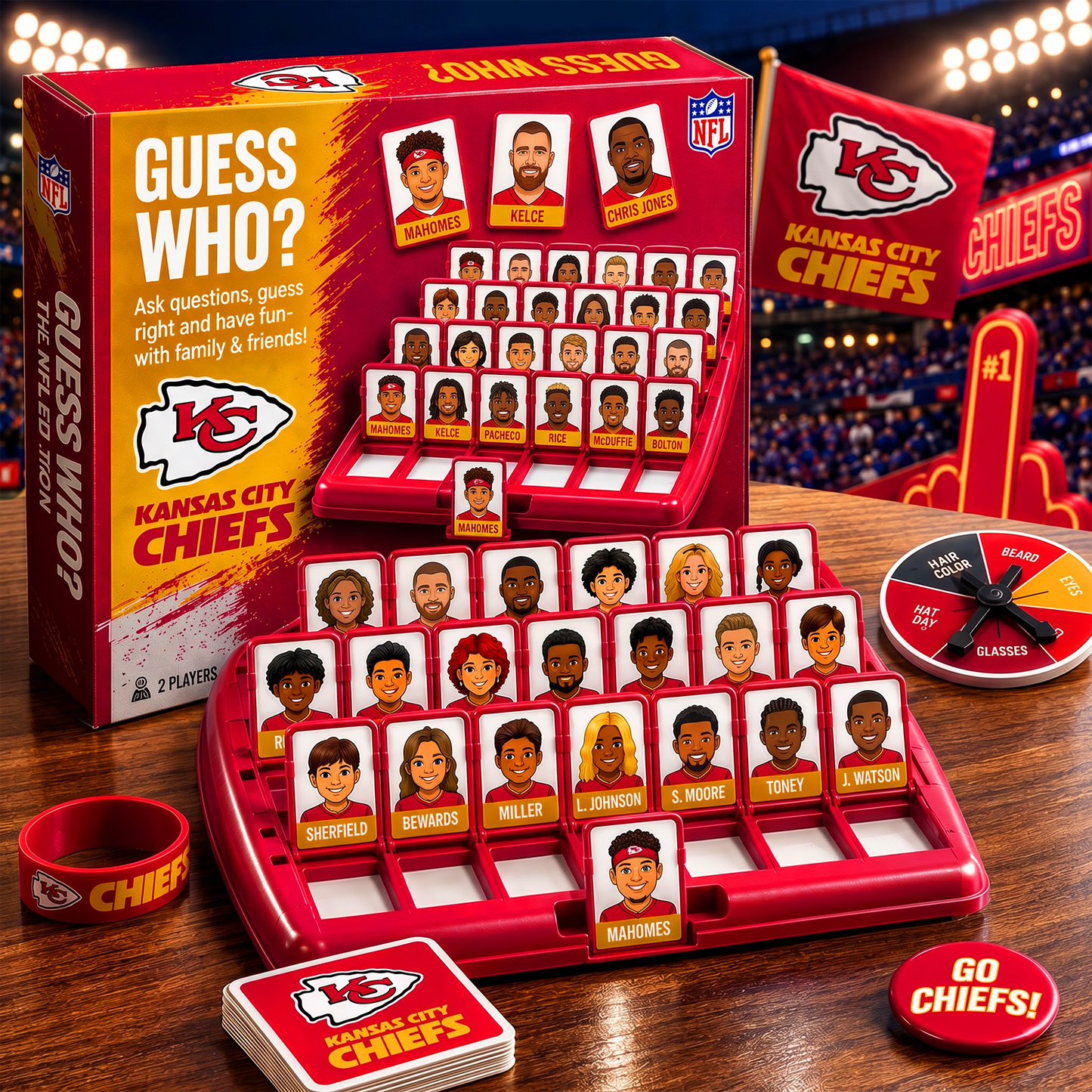KCC_NFL ELITE FAN GUESS WHO BOARD GAME – COLLECTOR EDITION