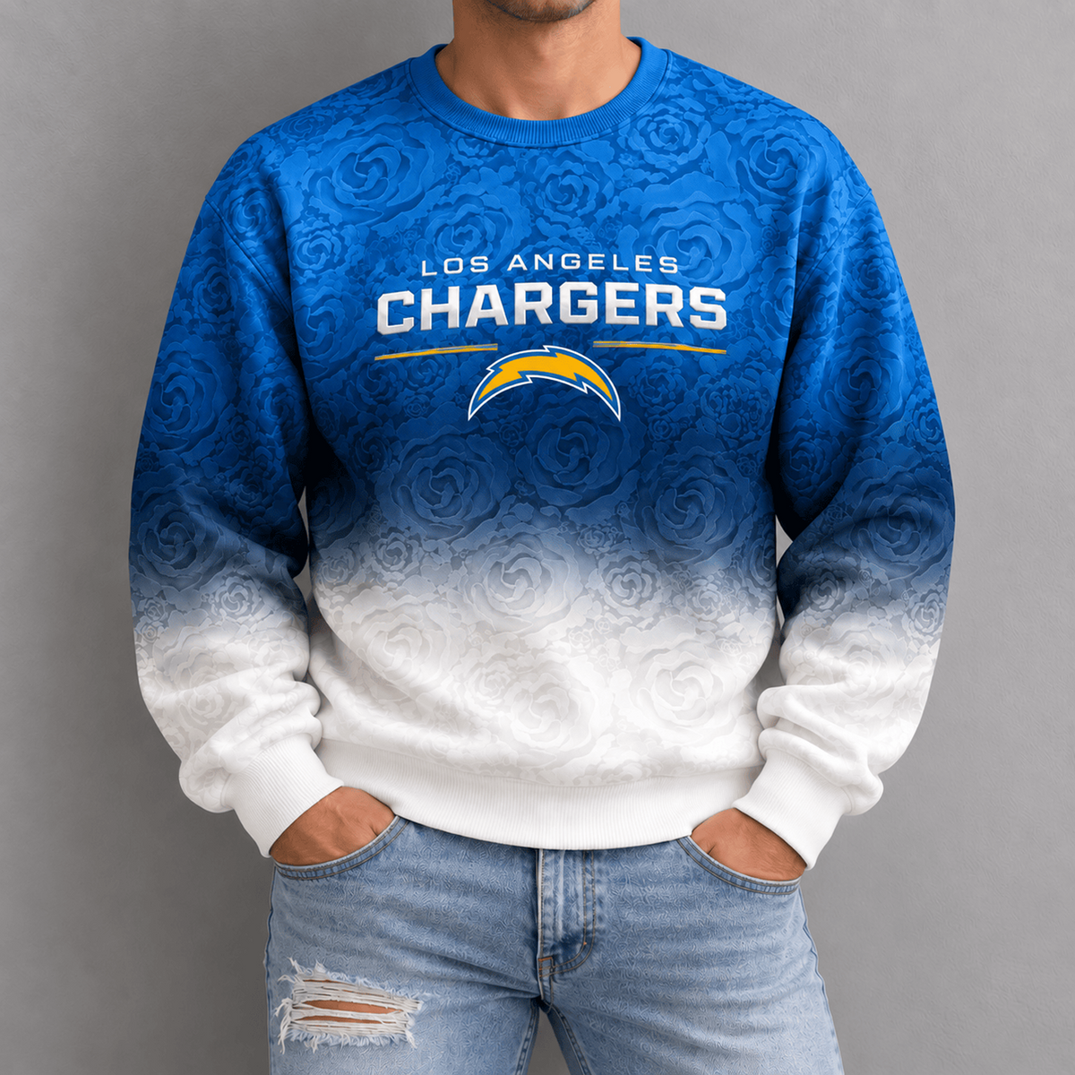 LAC x NFL Embossed Rose Ombre Sweatshirt