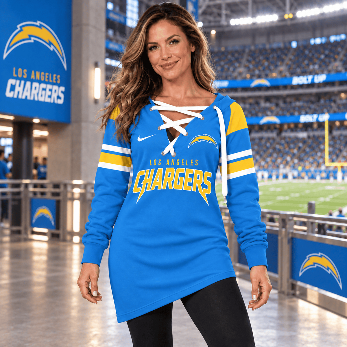 LAC x NFL Game Day Spirit Lace-Up Sweatshirt