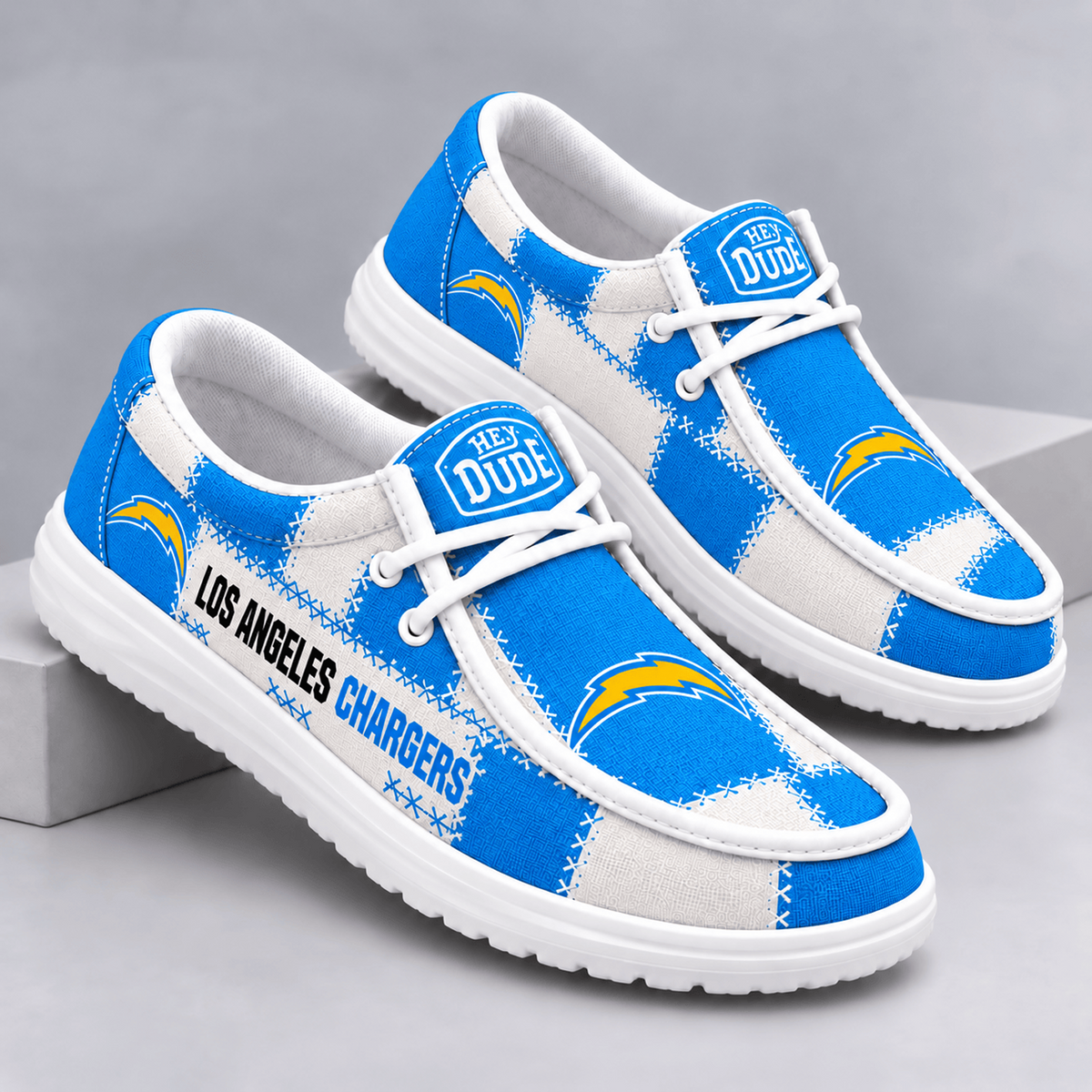 LAC x NFL Team Logo Patchwork Loafer Shoes