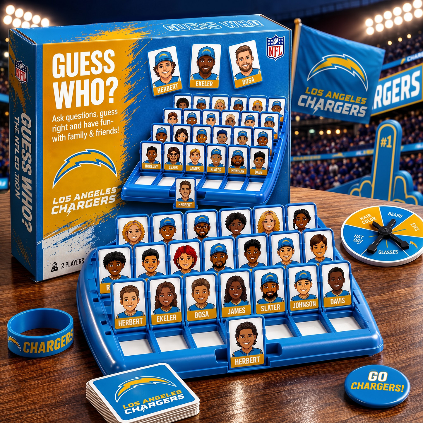LAC_NFL ELITE FAN GUESS WHO BOARD GAME – COLLECTOR EDITION