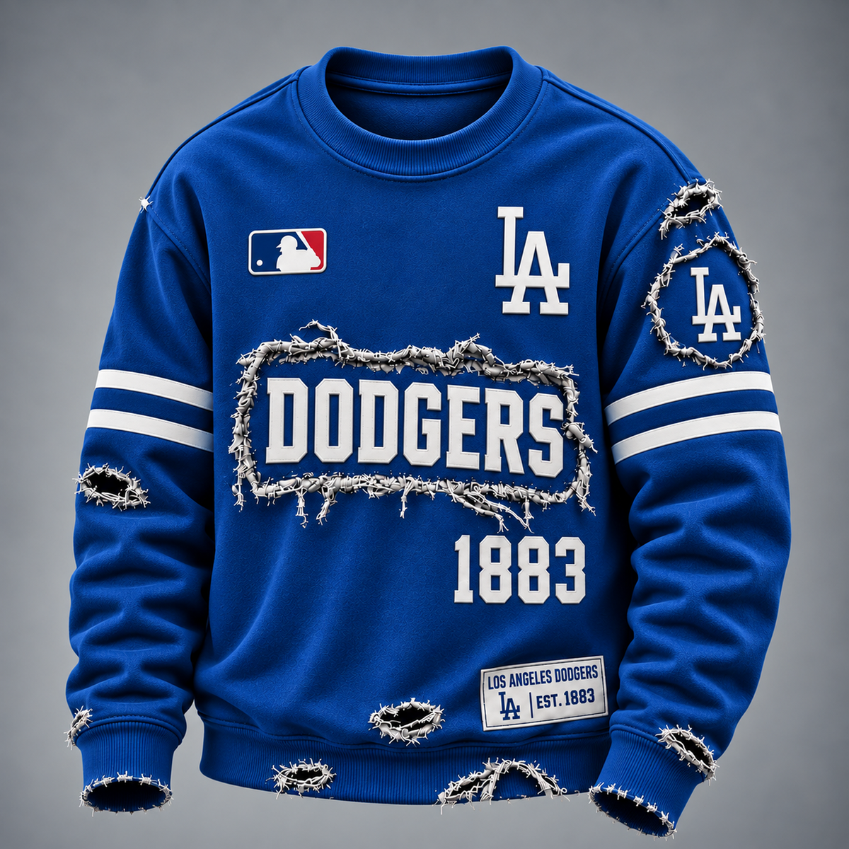 LAD x MLB Distressed Premium SweatShirt